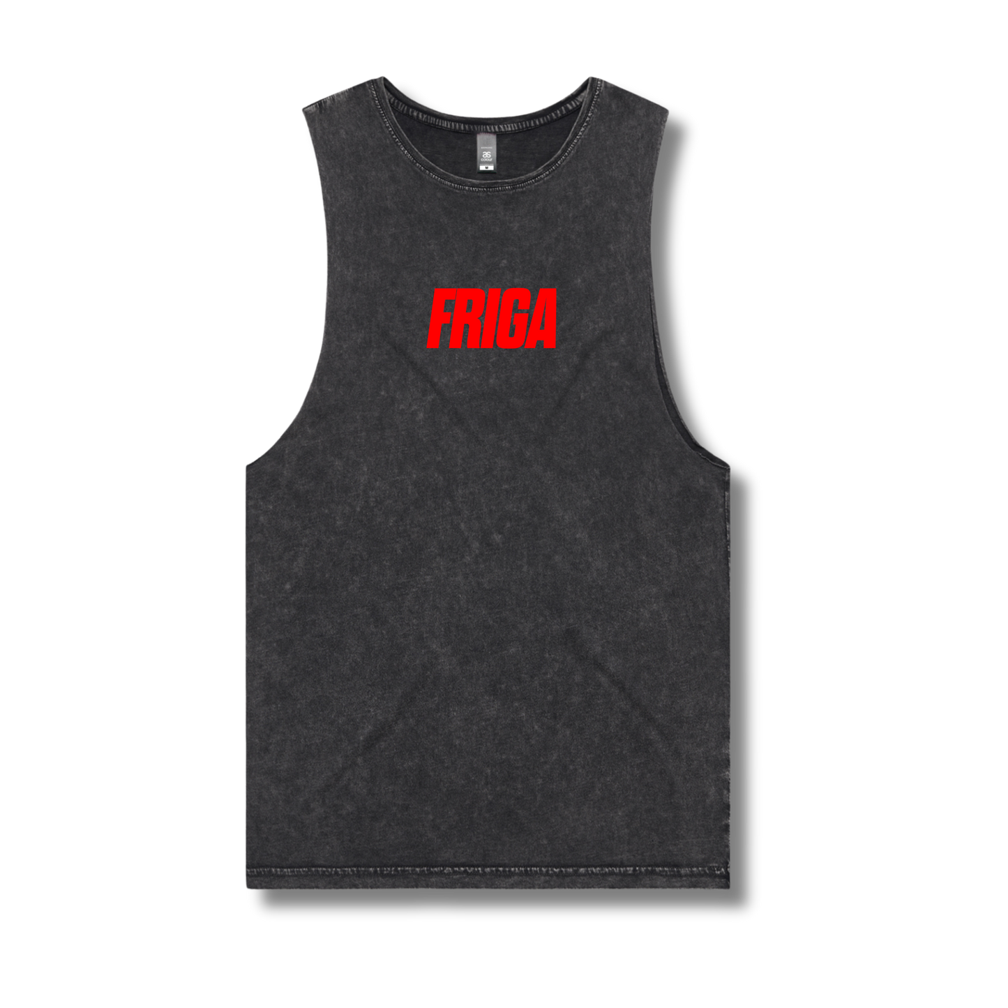 Stone Washed Tank Top Black Friga