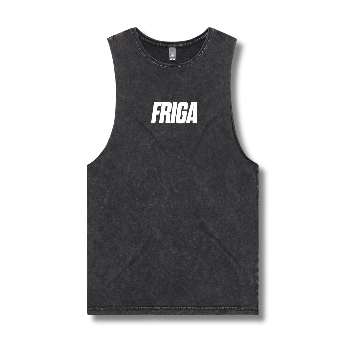 Stone Washed Tank Top Black Friga