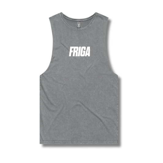 Stone Washed Tank Top Stone Grey Friga