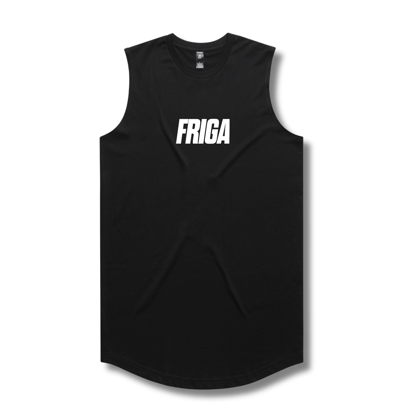 Curved Tank Top Black Friga