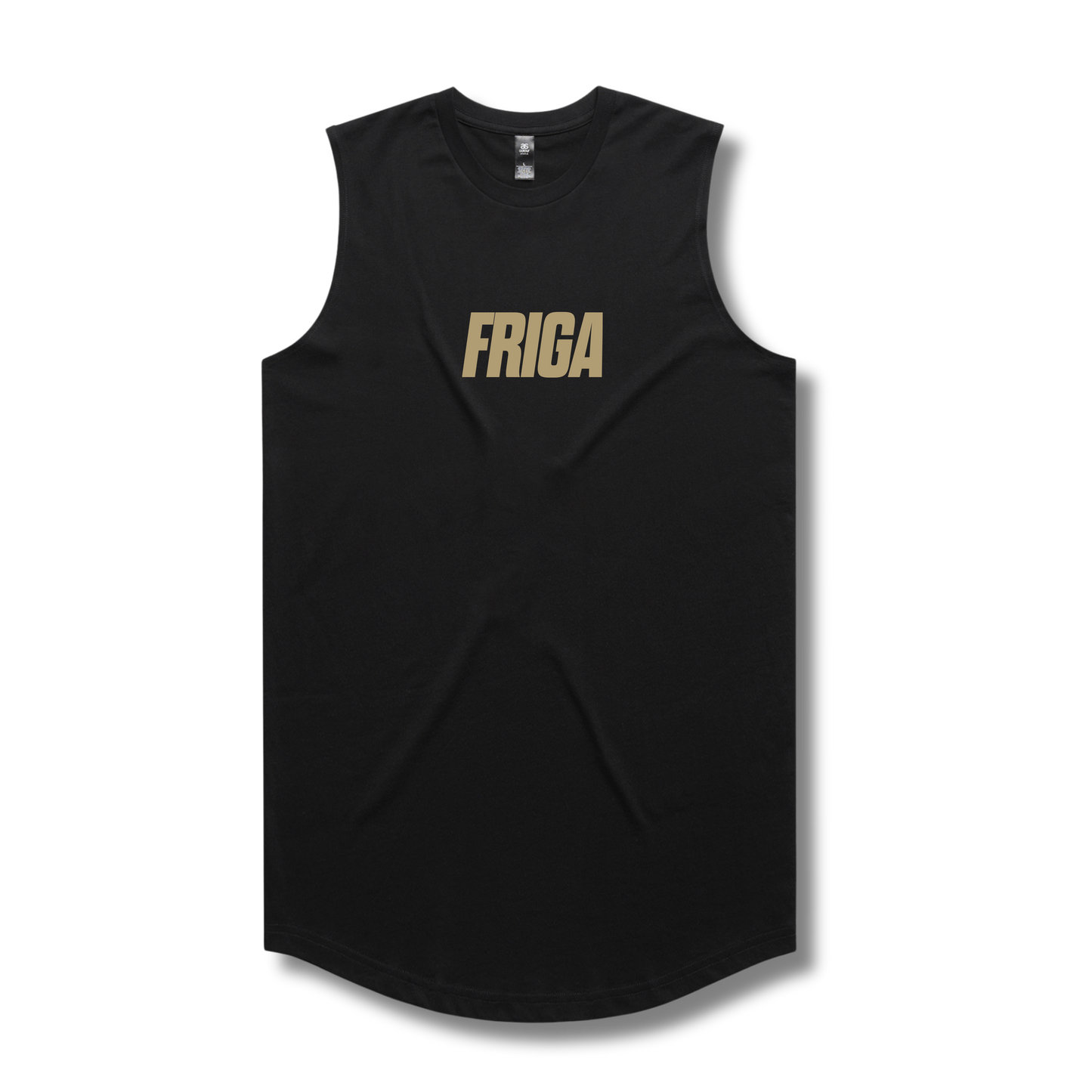 Curved Tank Top Black Friga