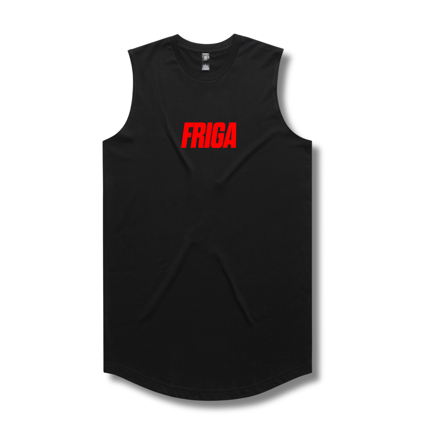 Curved Tank Top Black Friga