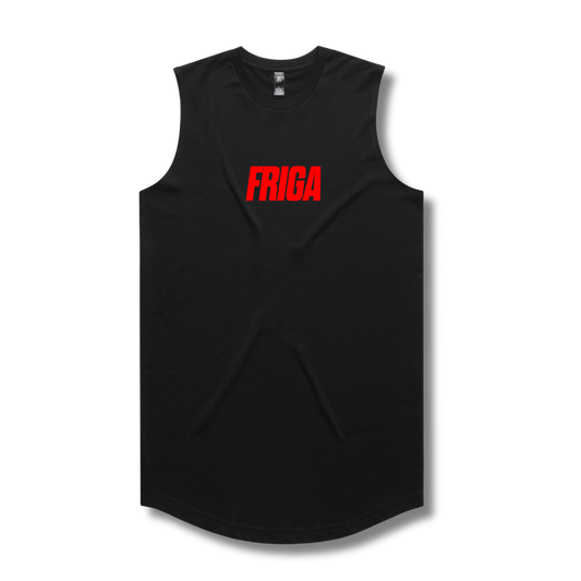 Curved Tank Top Black Friga