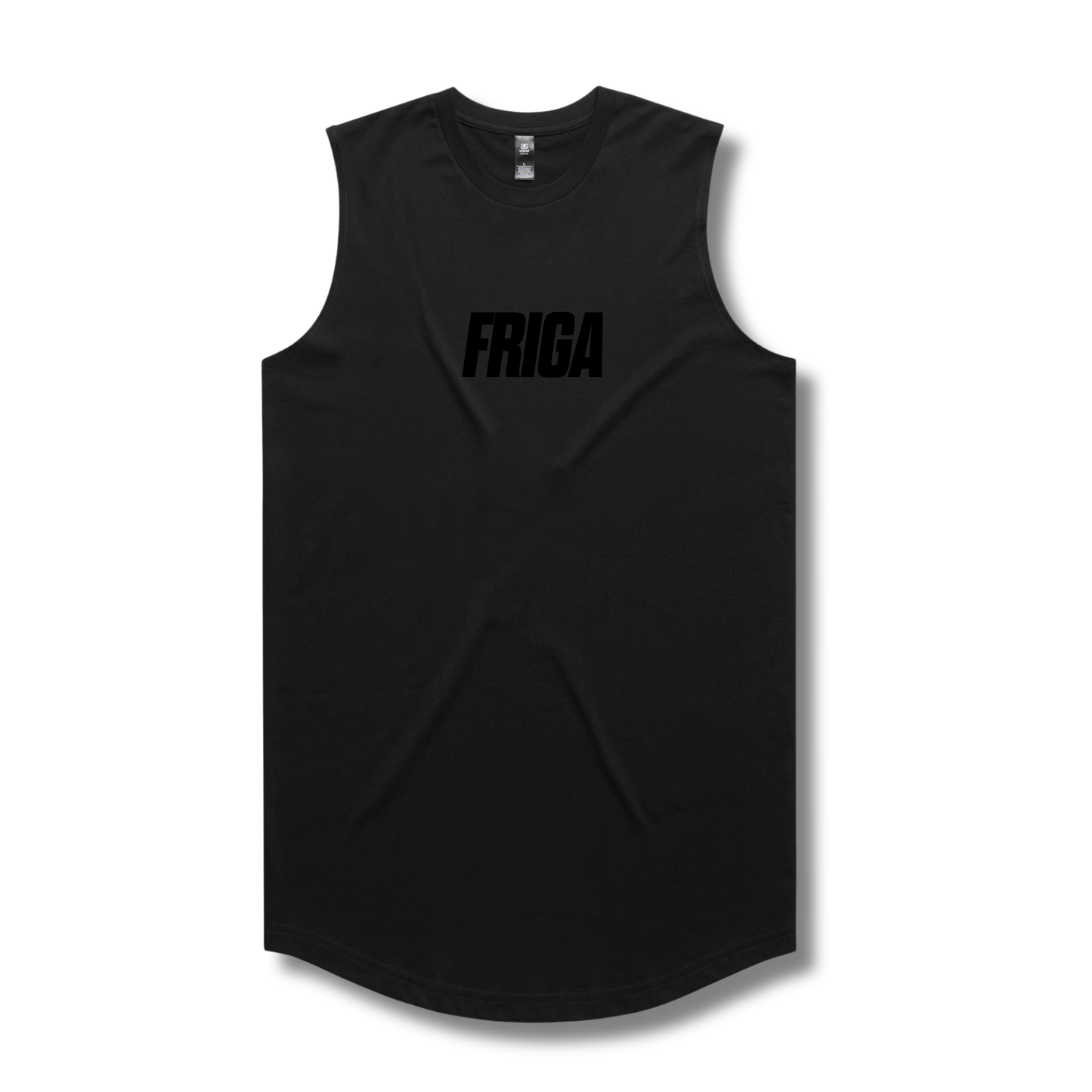 Curved Tank Top Black Friga